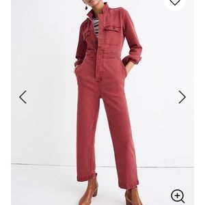 Madewell Slim Garment-Dyed Coverall Jumpsuit sz 00